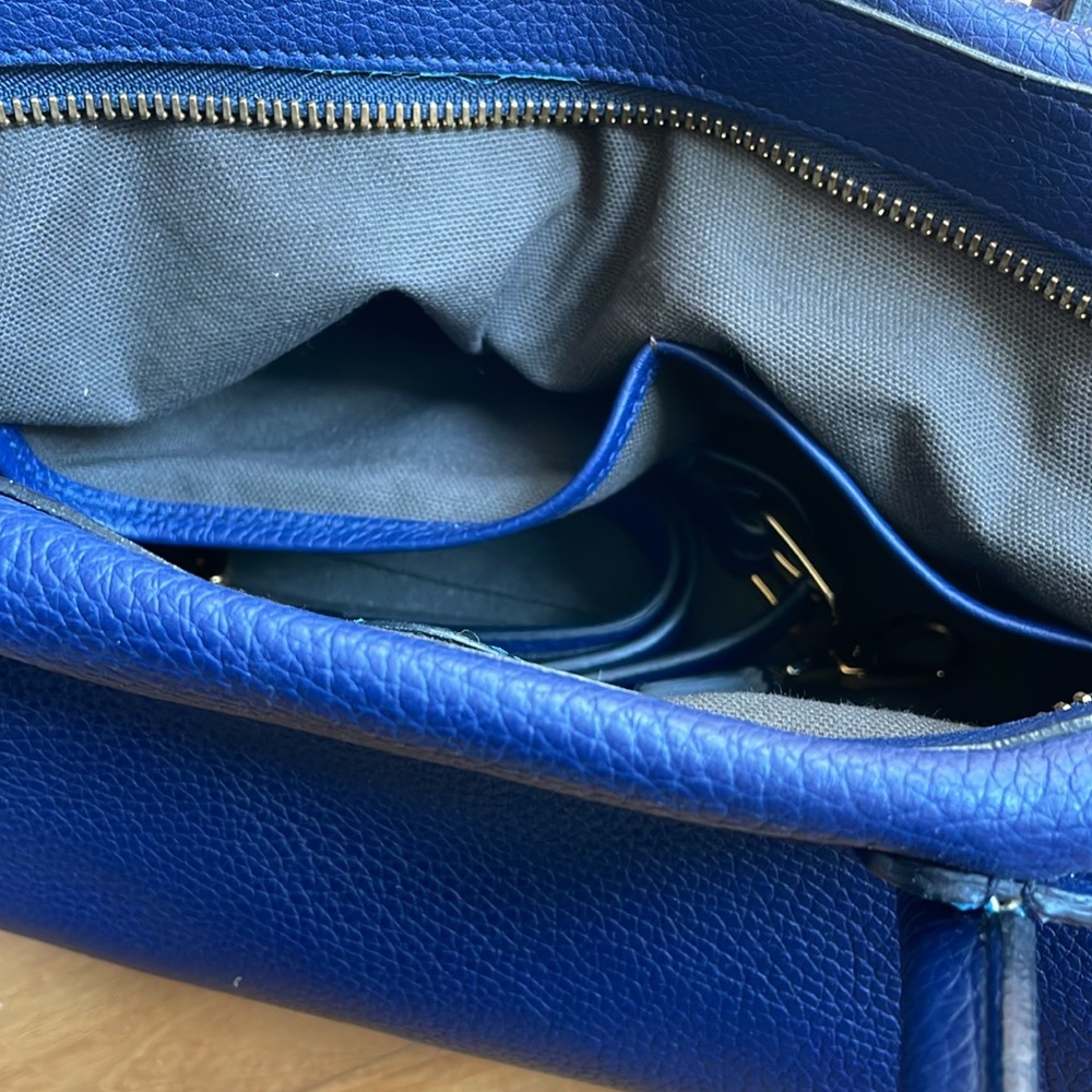 Blue Maiyet Small Satchel travel bag with crossbody strap - Picture 6 of 16